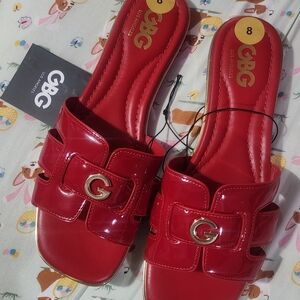 GBG Los Angeles Red Sandals Vibrant Comfortable Stylish